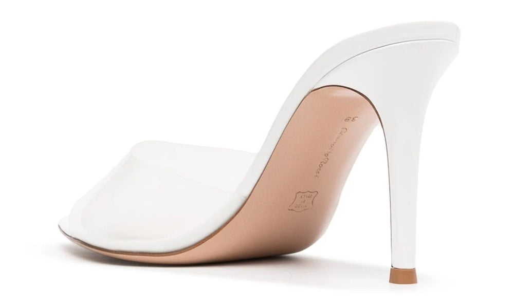 Gianvito Rossi Elle 85mm open-toe mules "White"