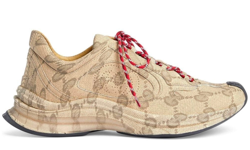 Gucci Gg Rhyton 'Beige and ebony leather with Gg water'