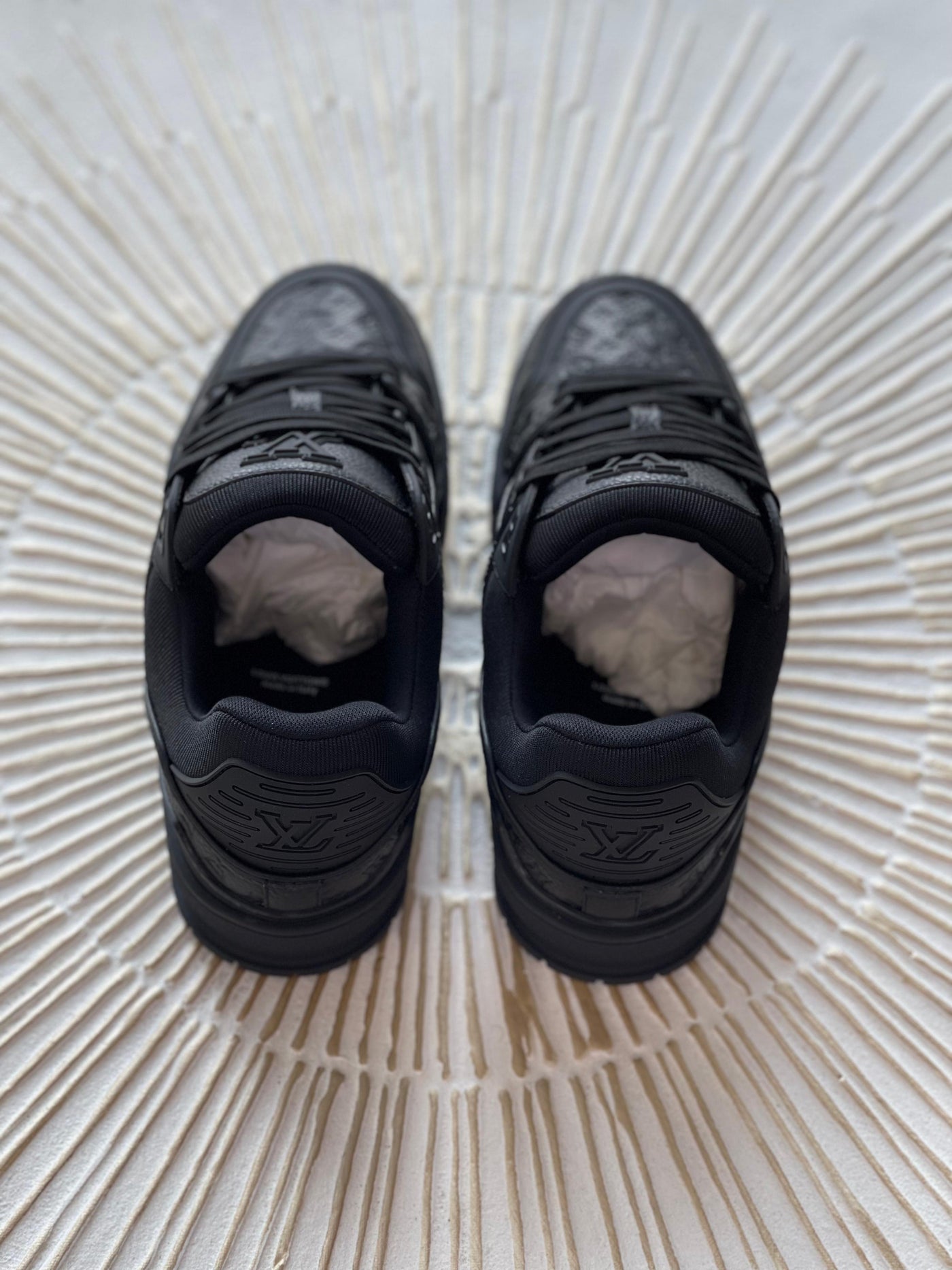 Louis Vuitton LV Trainer Sneaker – Triple Black Monogram Denim & Leather (Men’s)