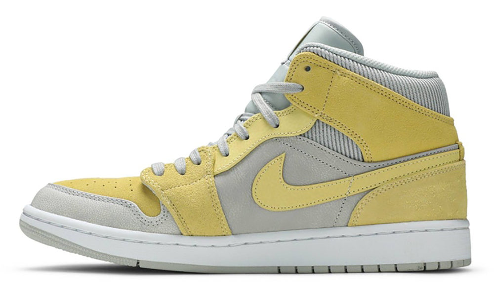 Air Jordan 1 Mid SE "Tan Grey Lemon Wash Yellow"