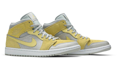 Air Jordan 1 Mid SE "Tan Grey Lemon Wash Yellow"