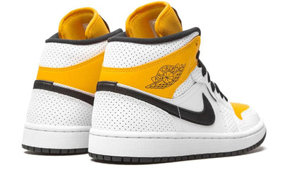 Air Jordan 1 Mid "Perforated - White University Gold"
