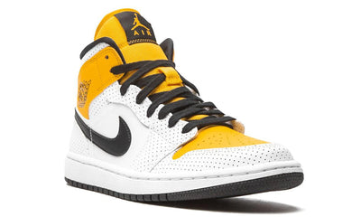 Air Jordan 1 Mid "Perforated - White University Gold"