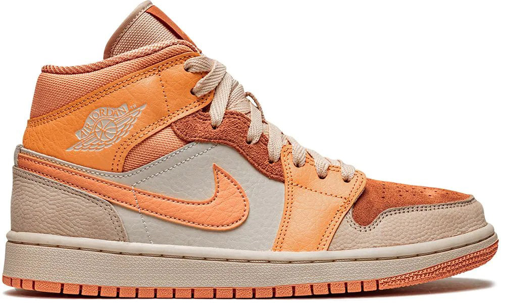 Air Jordan 1 Mid sneakers "Orange - leather/rubber"