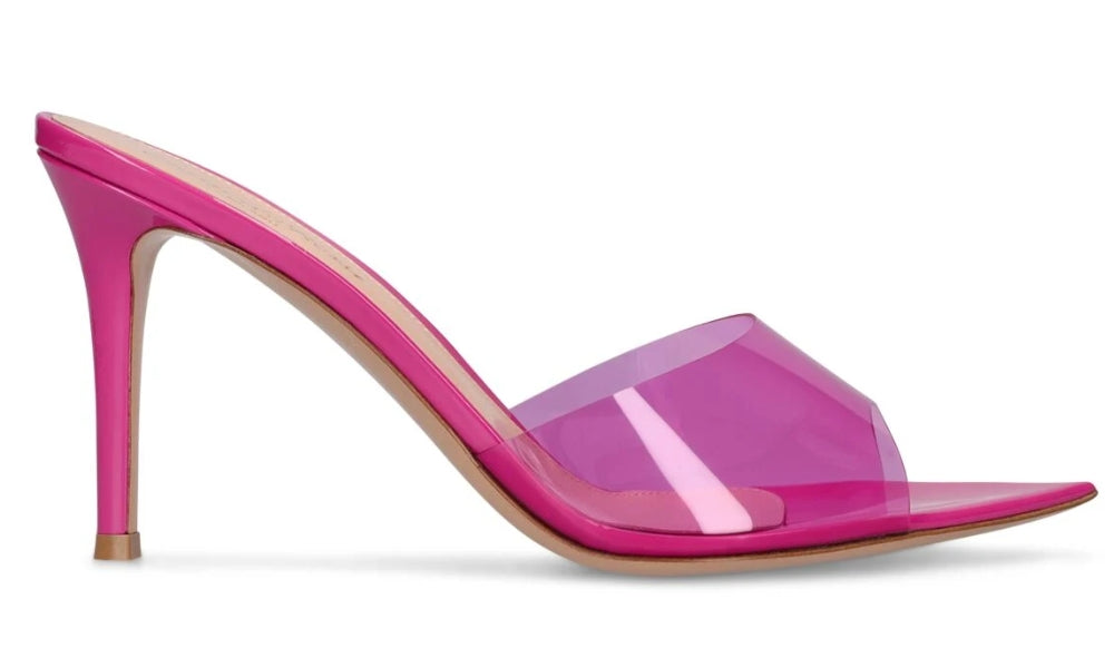 Gianvito Rossi Elle 85mm point-toe mules "Pink"