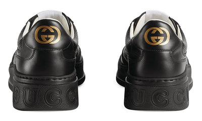 Gucci Leather Gg Embossed Sneakers "Black"