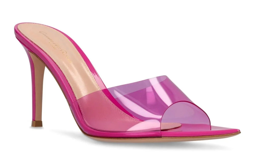 Gianvito Rossi Elle 85mm point-toe mules "Pink"