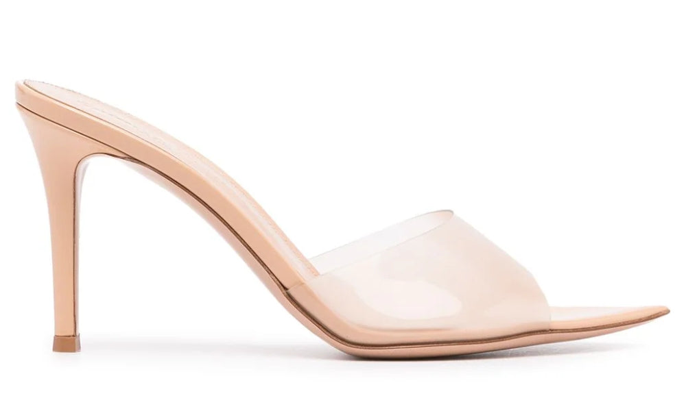 Gianvito Rossi Elle  point-toe mules "Blush Pink"