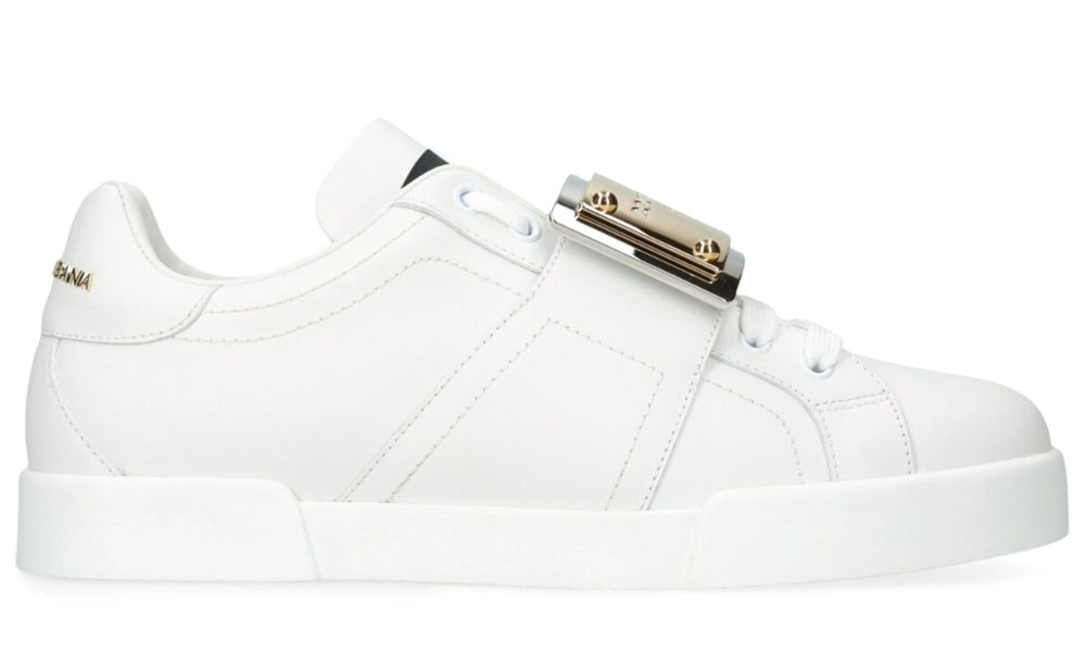 Dolce & Gabbana Leather Portofino Buckle "White"