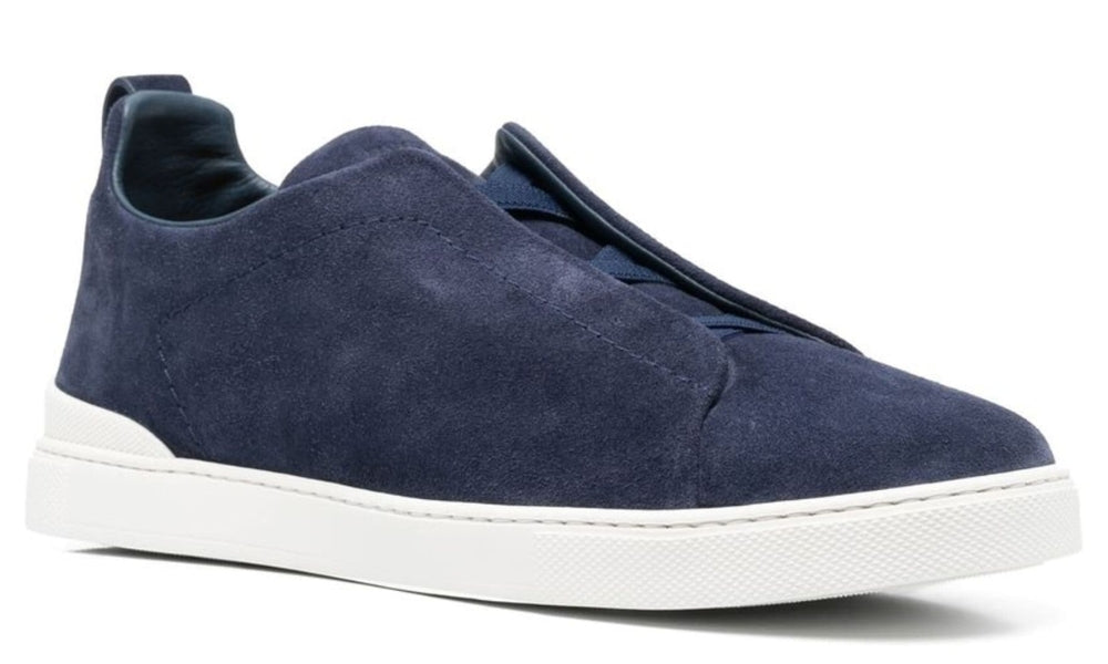 Zegna slip-on suede sneakers "Blue"