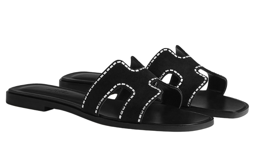 HERMES Oran Sandal "Black"