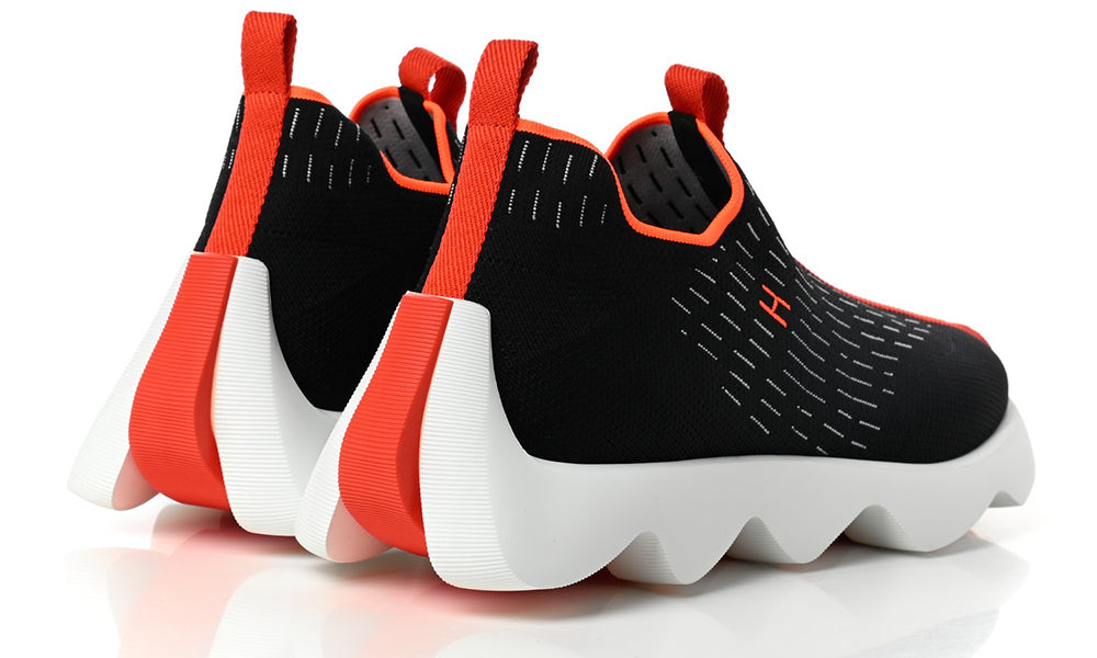 HERMES Technical Canvas Goatskin Mens Eclair Sneaker