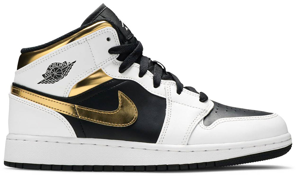 Air Jordan 1 Mid GS 'White Gold'