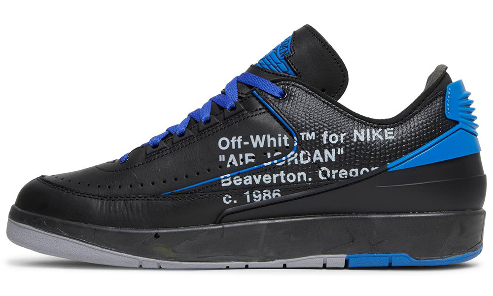Off-White x Air Jordan 2 Retro Low SP 'Black Varsity Royal'