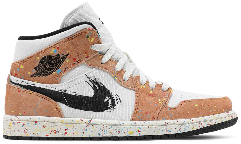 Air Jordan 1 Mid SE 'Brushstroke Paint Splatter'