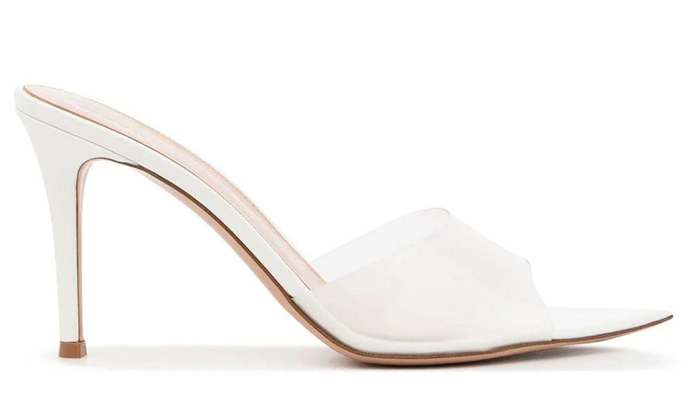 Gianvito Rossi Elle 85mm open-toe mules "White"