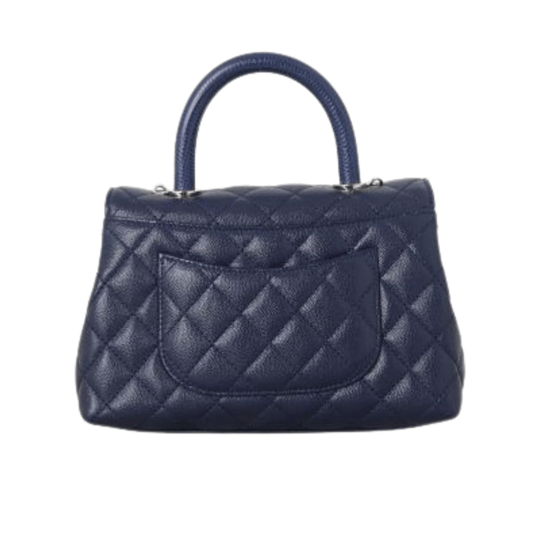 Chanel | Coco Handle Mini Bag In Navy Blue Caviar Leather