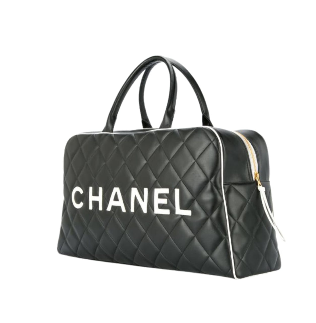 Chanel | Quilted Leather Cc Logos Boston Hand Bag