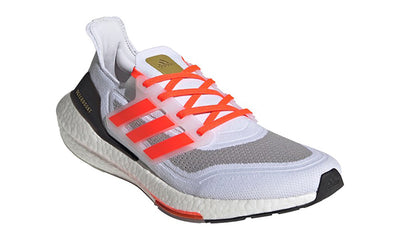 Adidas Ultraboost 21 "White - Solar Red - Gold Met"