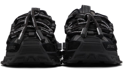 Dolce & Gabbana Black Mixed-Materials Space Sneakers