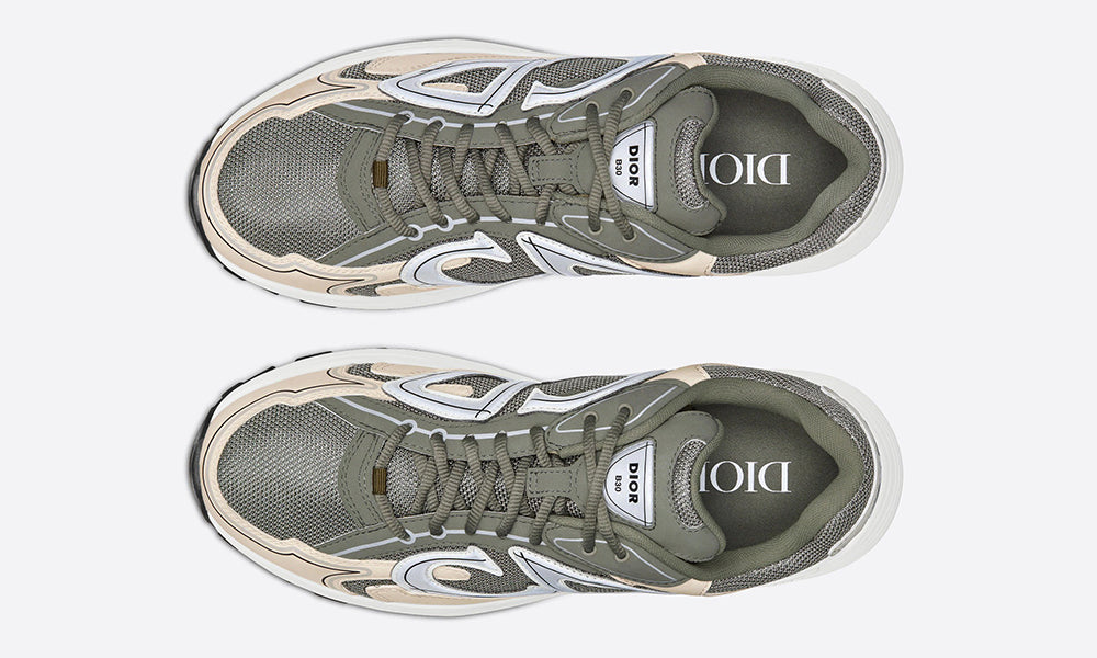DIOR B30 SNEAKER "Olive Mesh and Cream Technical Fabric"