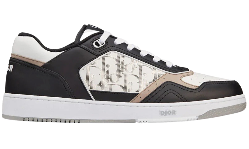 Dior B27 Black, White And Beige Low Top Sneakers