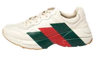 Gucci White Rhyton Web Chunky Sneakers