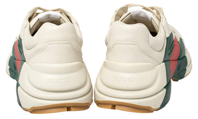 Gucci White Rhyton Web Chunky Sneakers