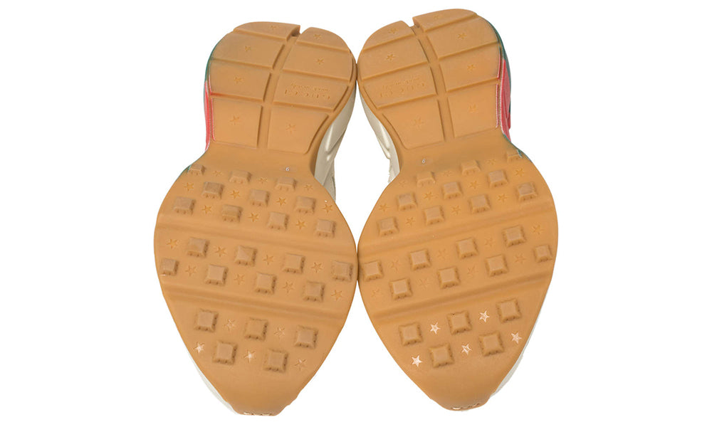 Gucci White Rhyton Web Chunky Sneakers