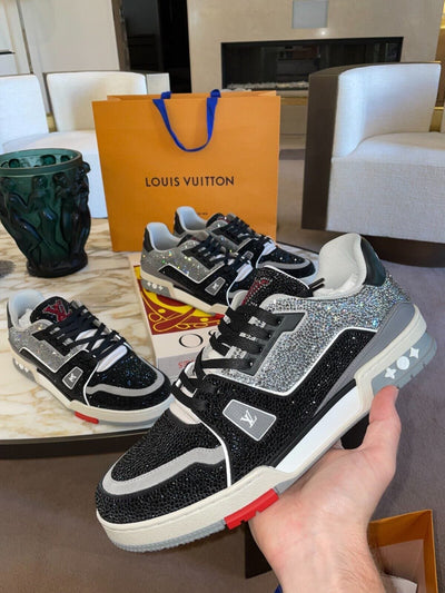 Louis Vuitton Trainer Crystal  – Black Grey